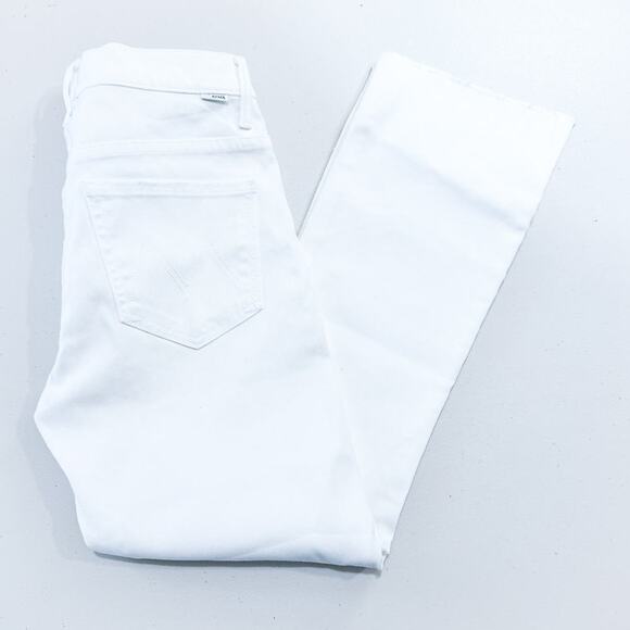 Mother Insider Crop Step Fray Glass Slipper Flared Denim Jeans Size 26 - Picture 9 of 9